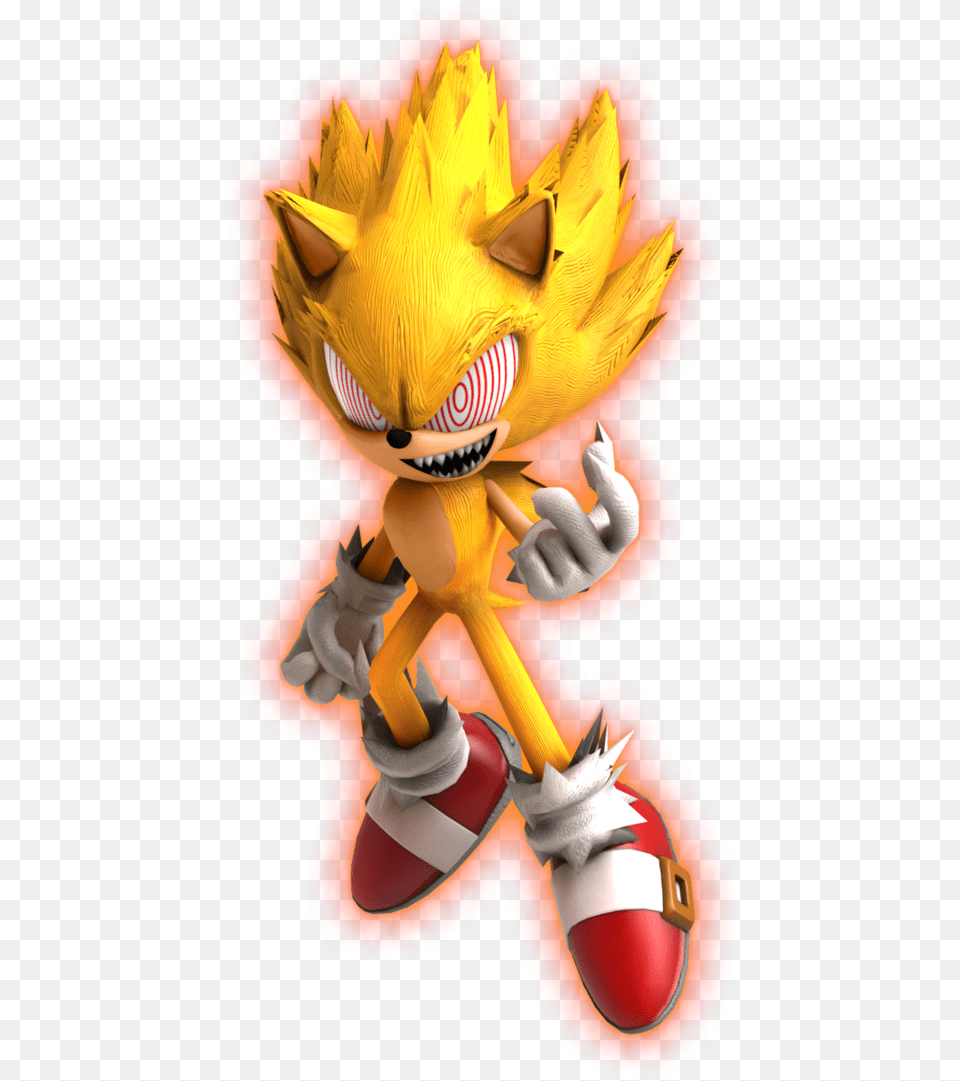 Fleetway Super Sonic By Kuroispeedster55 Fleet Way Super Sonic With Outline, Clothing, Glove, Baby, Person Png Image