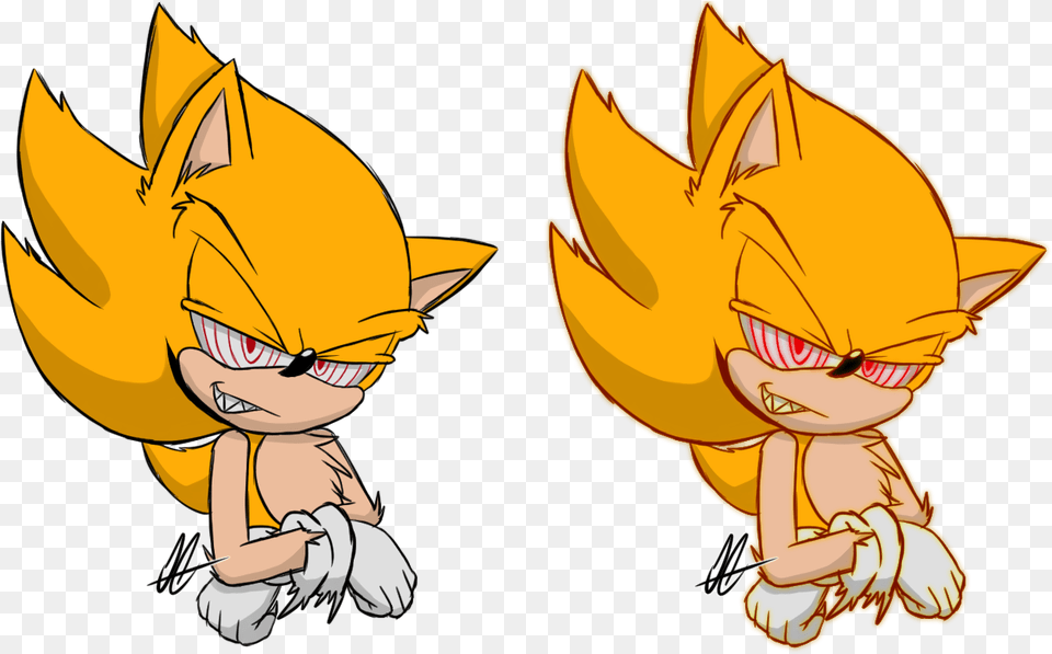 Fleetway Super Sonic Doodle Super Sonic Hd, Baby, Person, Cartoon Png Image