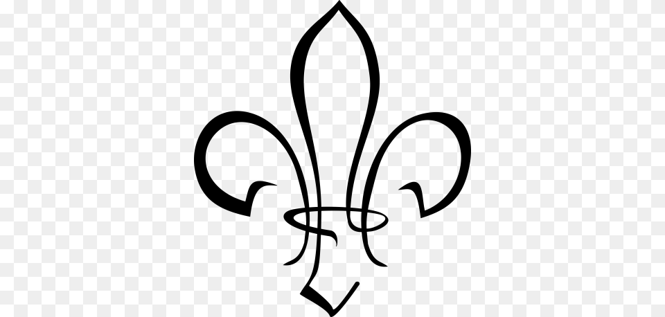 Fleur De Lis Boy Scout Clipart Opaque, Gray Free Transparent Png