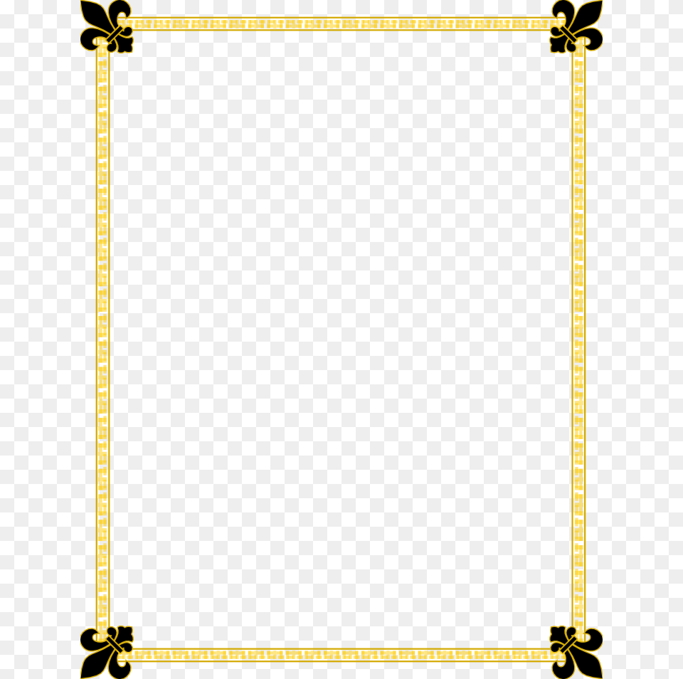 Fleur De Lis Gold And Black Border Borders And Clip Art, White Board Free Png Download