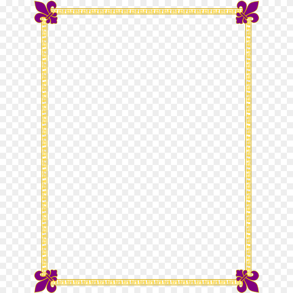 Fleur De Lis Gold And Purple Border Boy Scout Border Design Free Transparent Png