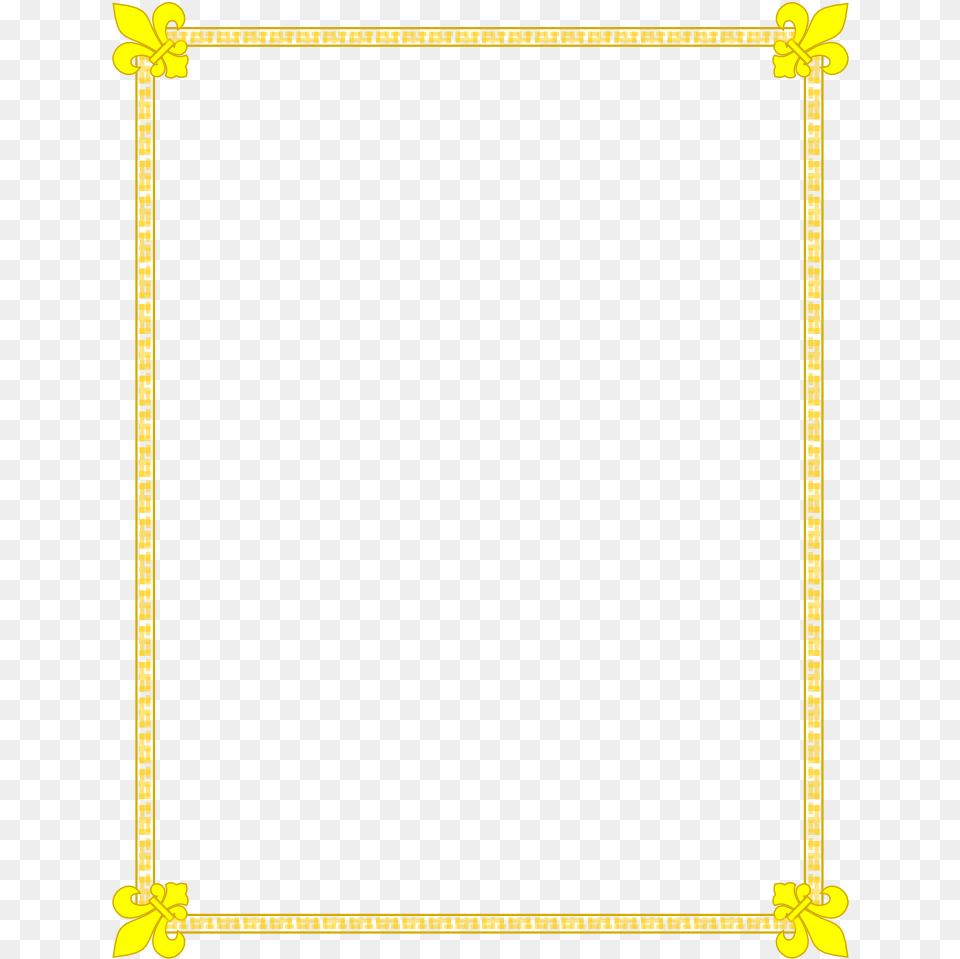 Fleur De Lis Gold And Yellow Border Picture Frame, Blackboard Free Png