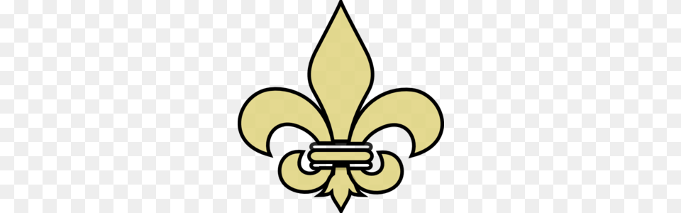 Fleur De Lis Gold With Black Clip Art, Symbol, Emblem Png