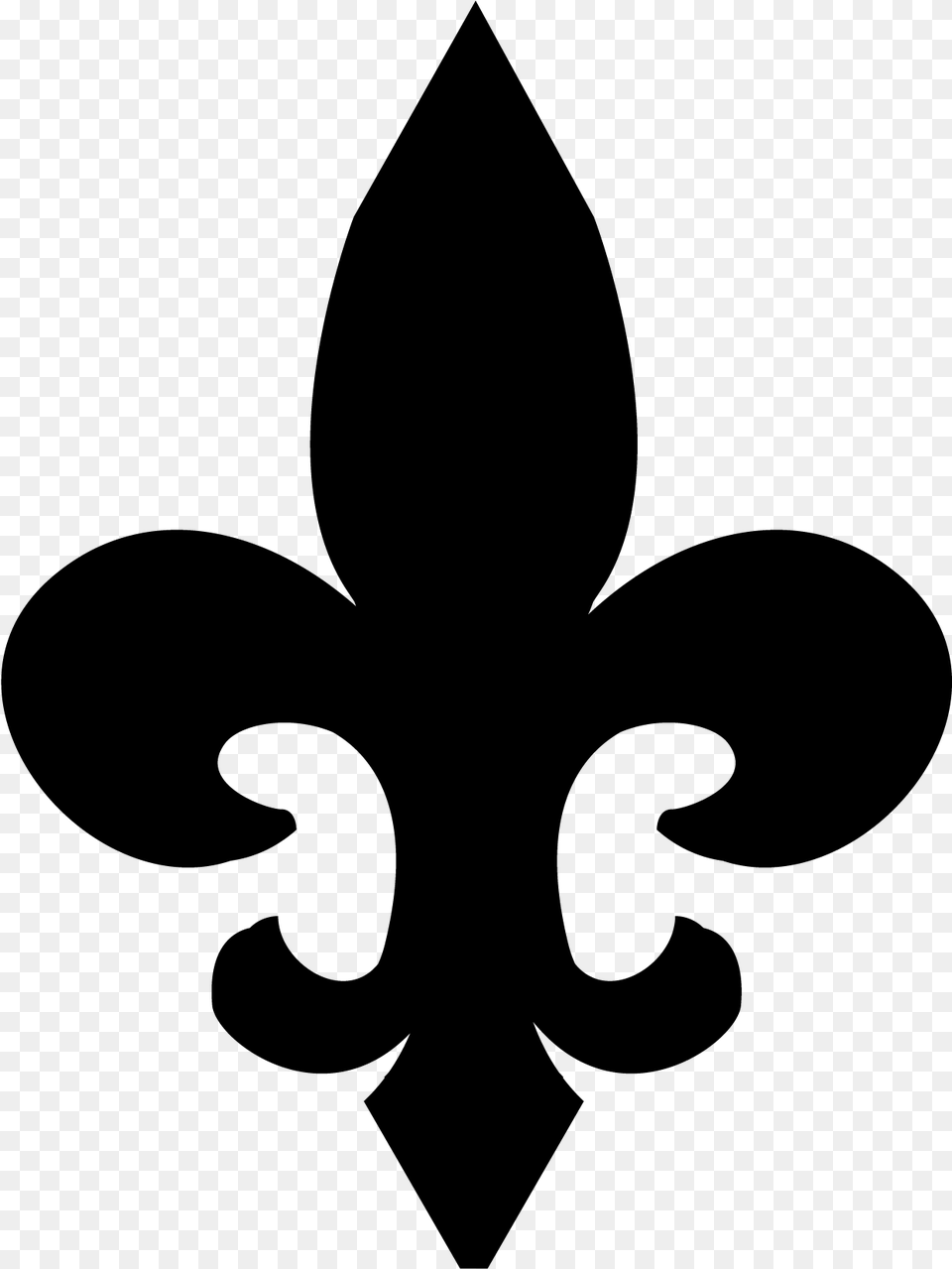 Fleur De Lis Shape, Gray Free Transparent Png