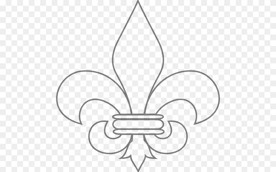 Fleur De Lis Tattoo Outline, Emblem, Symbol, Device, Grass Png Image