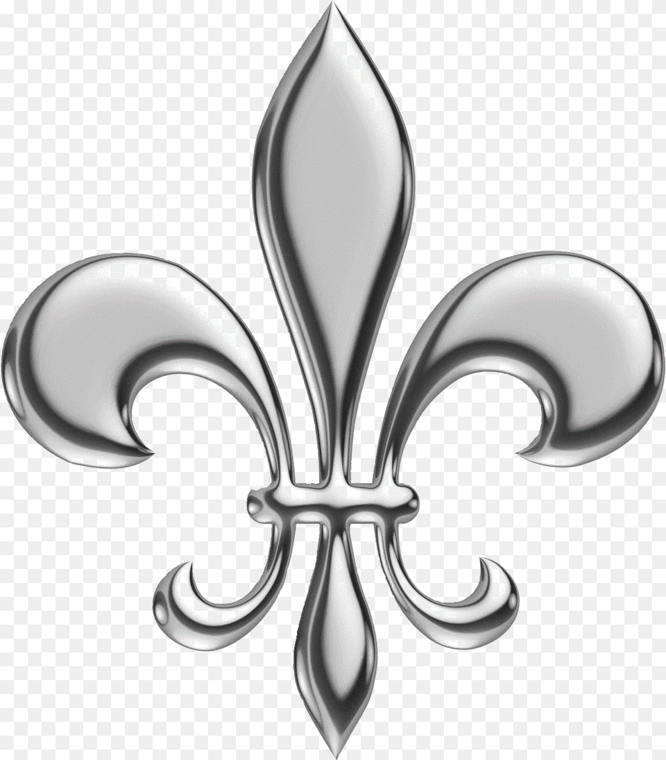 Fleur De Lys Silver Fleur De Lis Clipart, Emblem, Symbol, Smoke Pipe Png Image