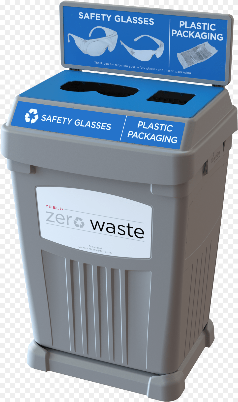 Flex E Bin To Collect Tesla Safety Glasses Safety Glasses Recycling, Tin, Can, Mailbox, Trash Can Free Png Download