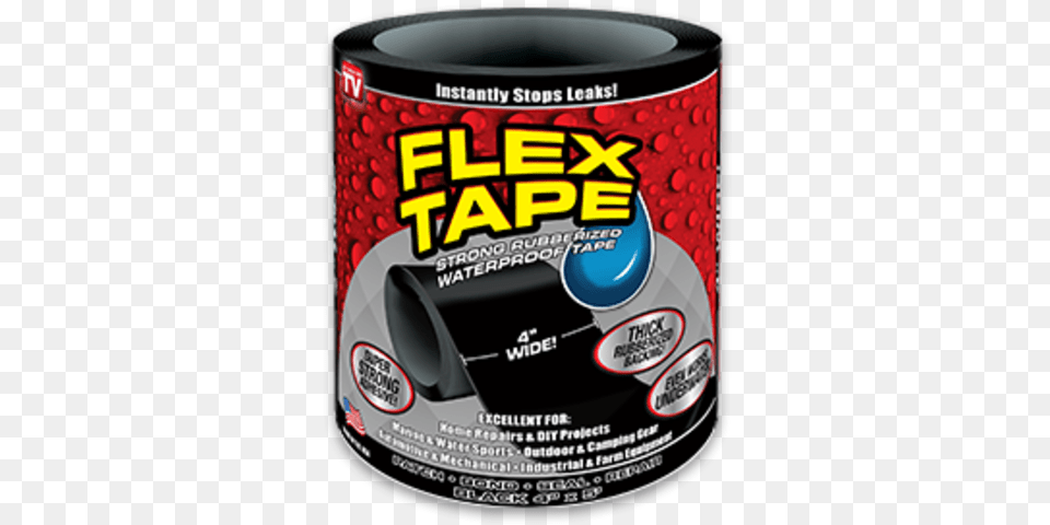 Flex Tape Black Flex Tape, Tin, Can Free Png