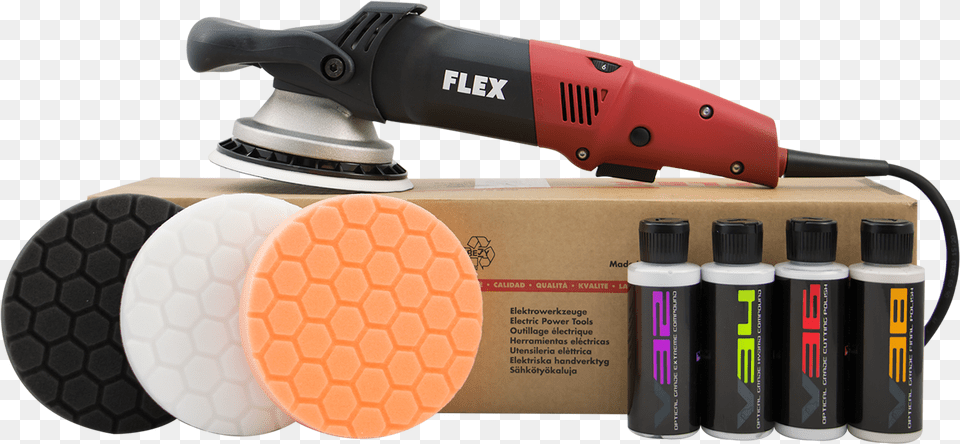 Flex Xc 3401 Vrg Dual Action Orbital Polisher Kit Amp Rotary Tool, Bottle, Shaker, Device Free Png