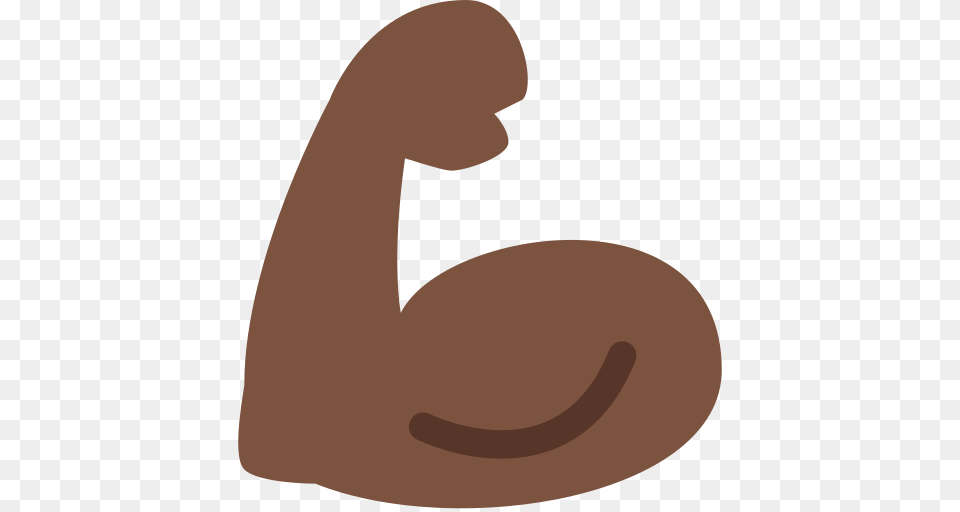 Flexed Biceps Dark Skin Tone Emoji, Clothing, Hat, Animal, Bird Png