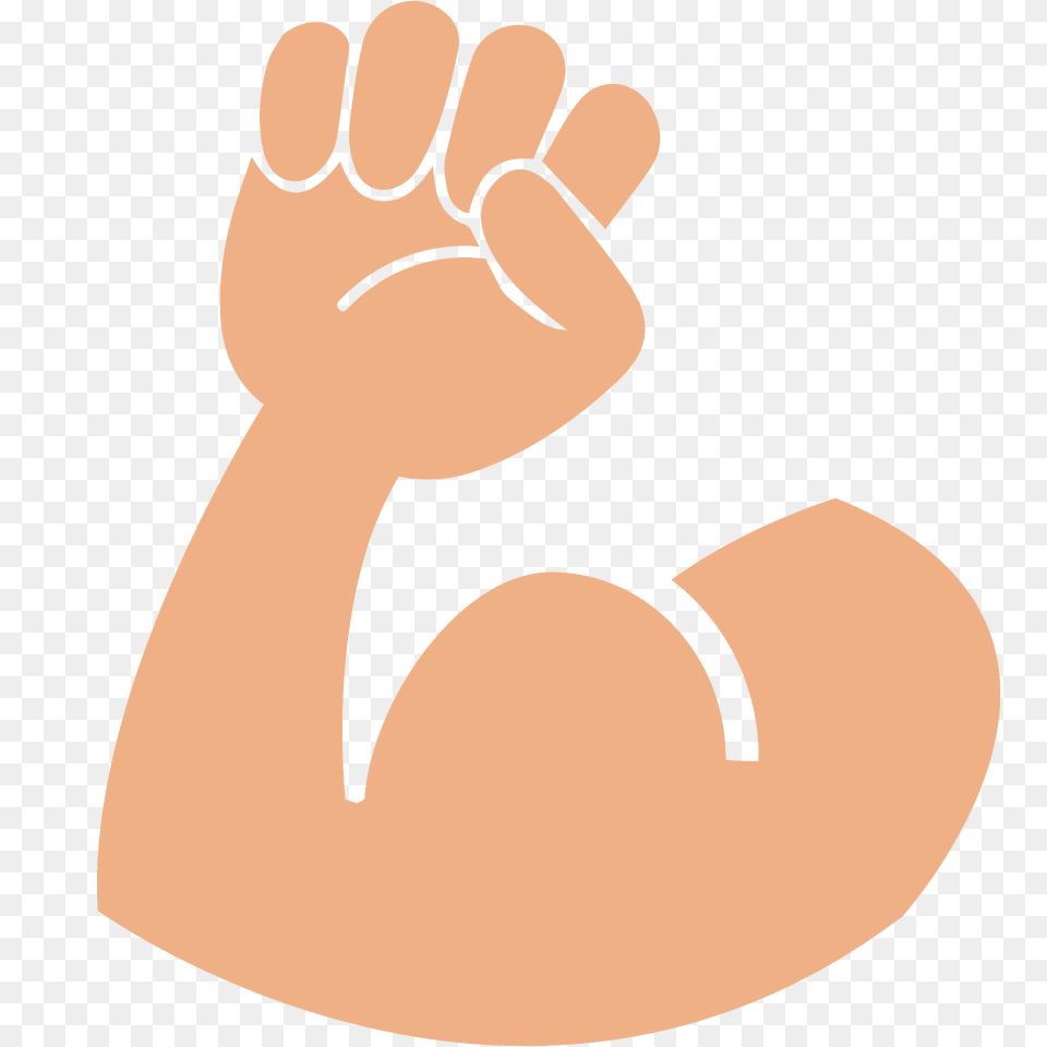 Flexed Biceps Emoji Clipart, Arm, Body Part, Person, Hand Free Png