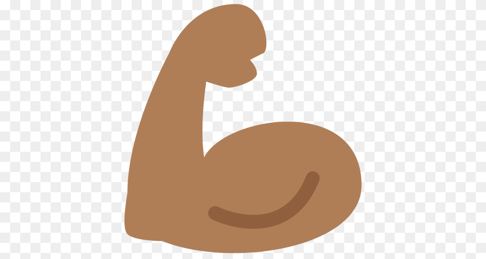 Flexed Biceps Emoji With Medium Dark Skin Tone Meaning, Clothing, Hat, Arm, Body Part Free Png Download