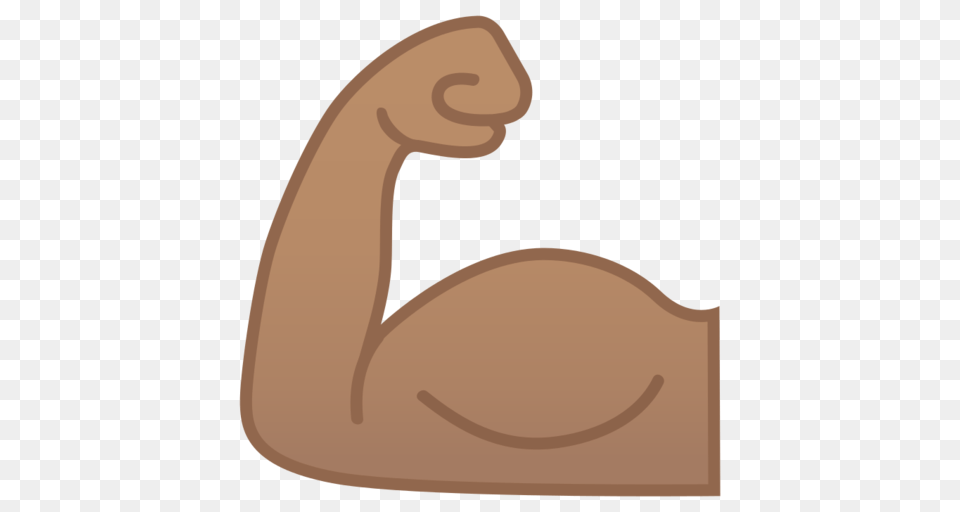 Flexed Biceps Medium Skin Tone Emoji, Animal, Fish, Sea Life, Shark Free Png Download