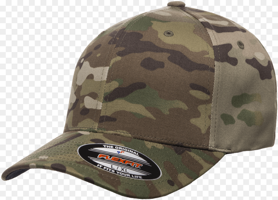Flexfit Multicam Camo 6 Panel Mid Profile Hat, Baseball Cap, Clothing, Cap, Helmet Free Png