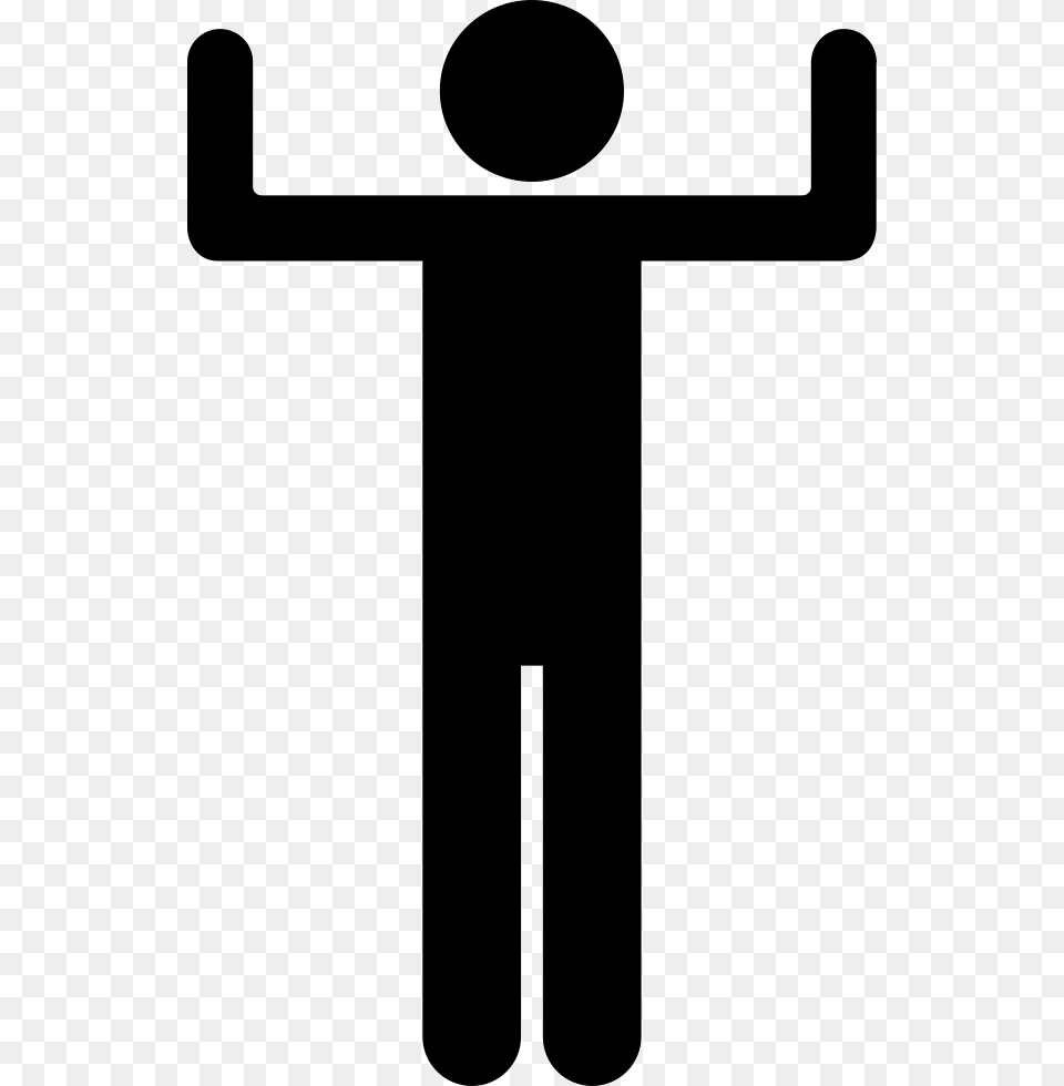 Flexing Muscles Silhouette Icon Download, Symbol Png Image