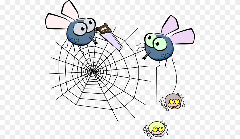 Flies Clip Art, Spider Web Free Png