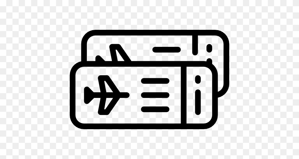Flight Airplane Travel Air Tickets Ticket Icon, Gray Png Image