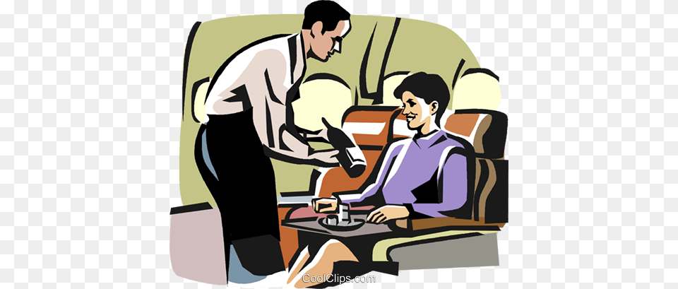 Flight Attendant Serving Wine Royalty Vector Clip Art, Adult, Male, Man, Person Free Transparent Png