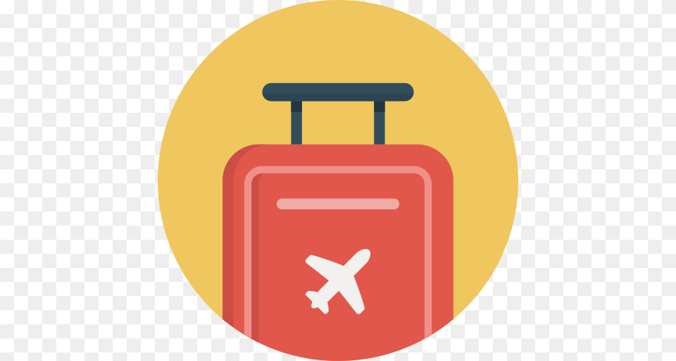 Flight Journey Luggage Suitcase Travel Trip Icon, Baggage, Food, Ketchup Free Png