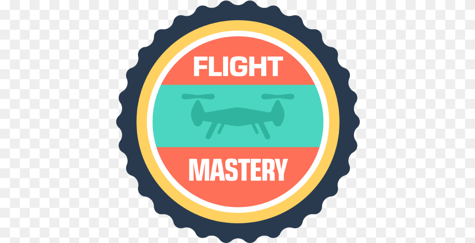 Flight Mastery Drone U Logo Bubble Wrap, Badge, Symbol, Animal, Fish Png Image