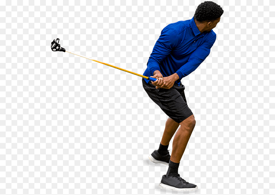 Flinggolf Player Swinging A Flingstickstyle Height Foursome Golf, Clothing, Shoe, Footwear, Adult Free Transparent Png