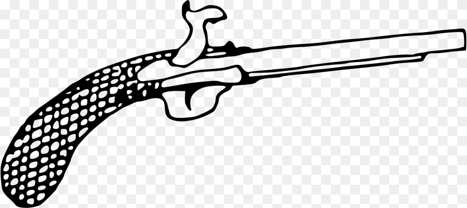 Flintlock Pistol Firearm Rifle, Gray Free Transparent Png