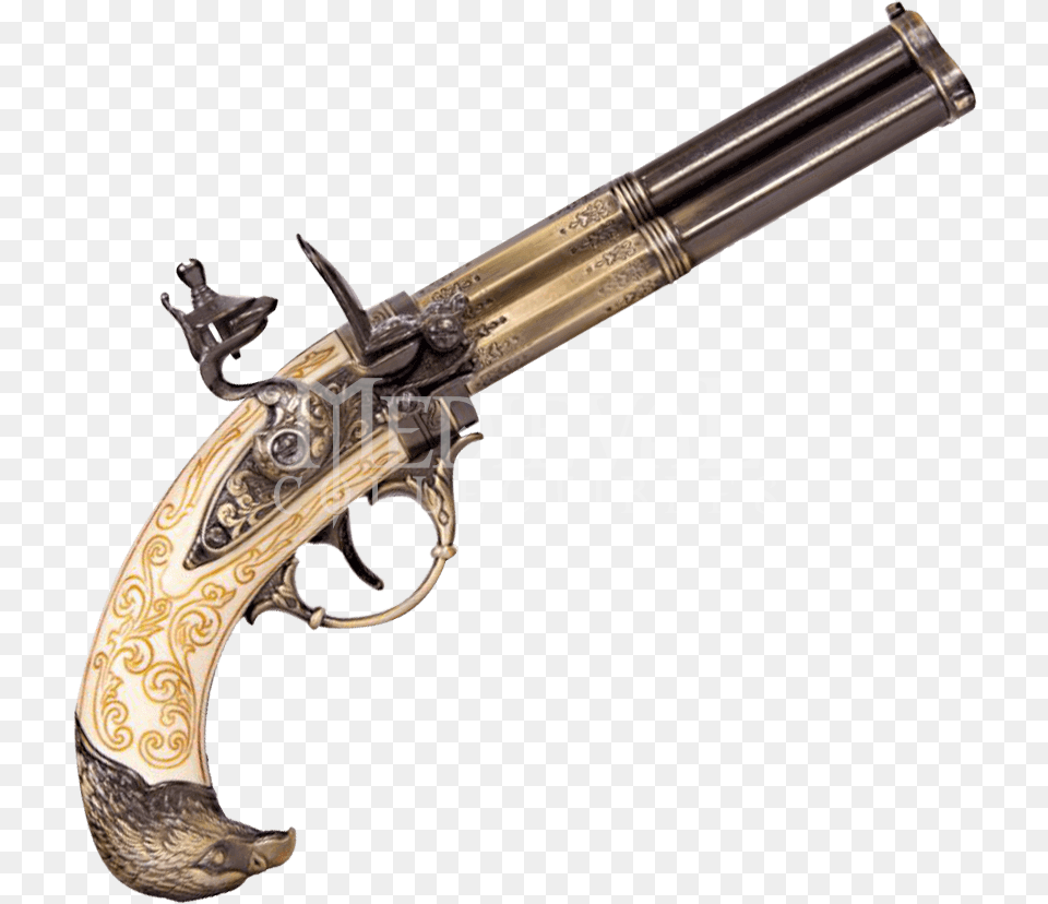 Flintlock Pistol Royalty Firearm, Gun, Handgun, Weapon, Rifle Free Png Download