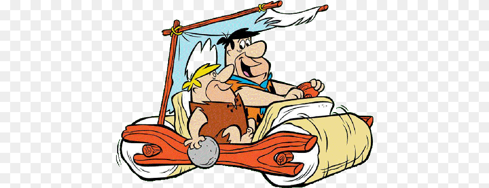 Flintstones Characters Barney Rubble In Car, Book, Comics, Publication, Person Free Png