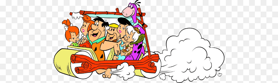 Flintstones Family Flintstones In A Car, Book, Comics, Publication, Face Free Transparent Png