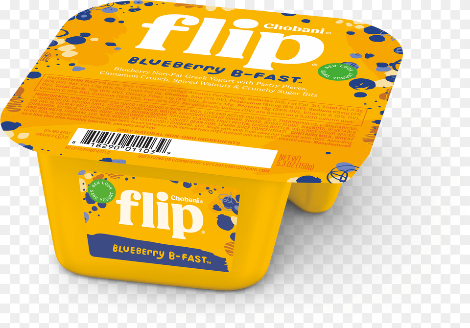 Flip Blueberry B Fast Box, Butter, Food Free Png