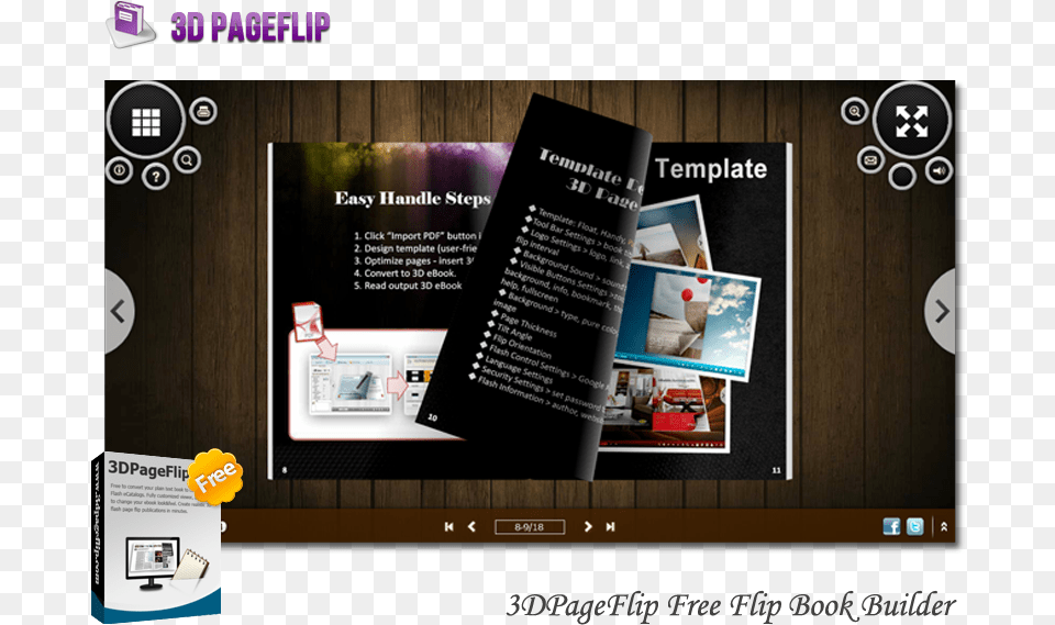 Flip Book Builder V, Advertisement, Poster Png