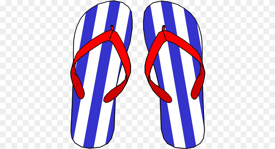 Flip Flop Free Clip Art Transparent Red White And Blue Clip Art Flip Flops, Clothing, Flip-flop, Footwear Png Image
