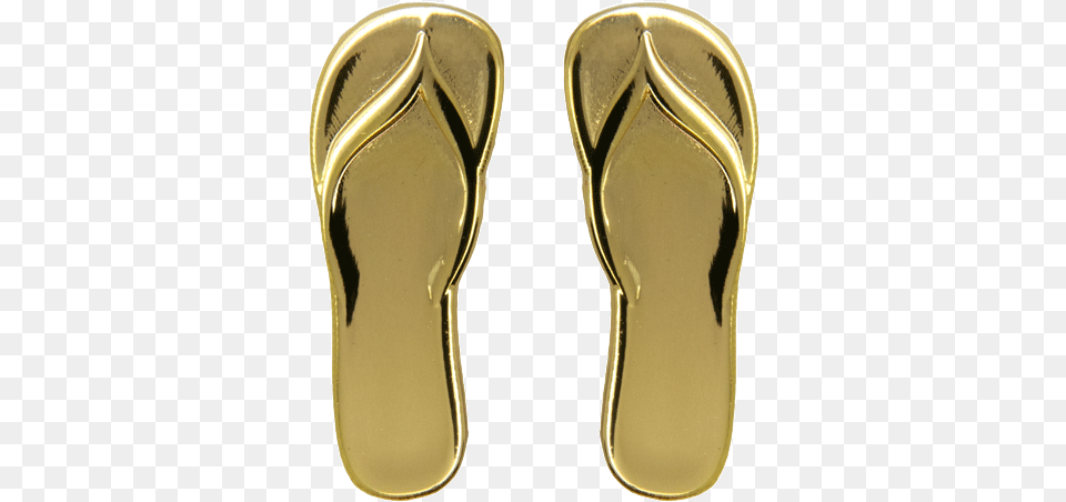Flip Flop Slippers Pins Gold Shine, Clothing, Flip-flop, Footwear, Smoke Pipe Png Image