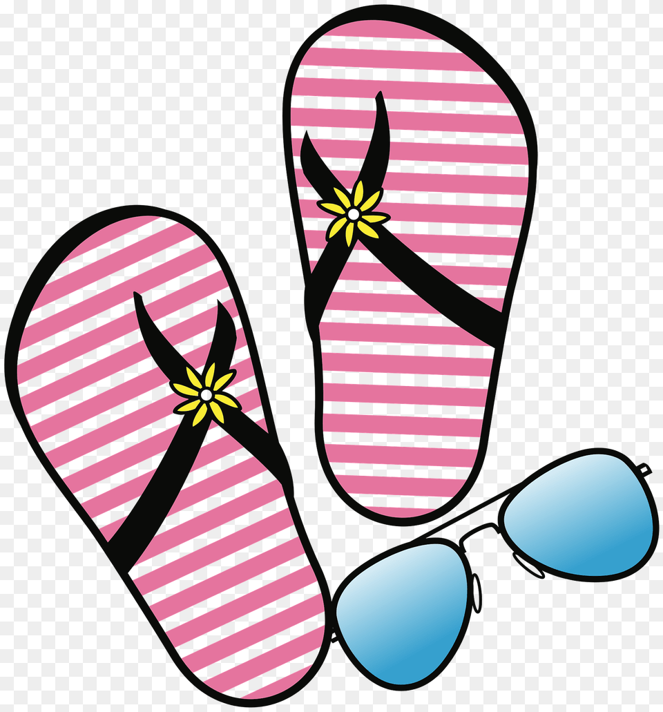 Flip Flops And Sunglasses Clipart, Clothing, Flip-flop, Footwear, Smoke Pipe Free Png Download