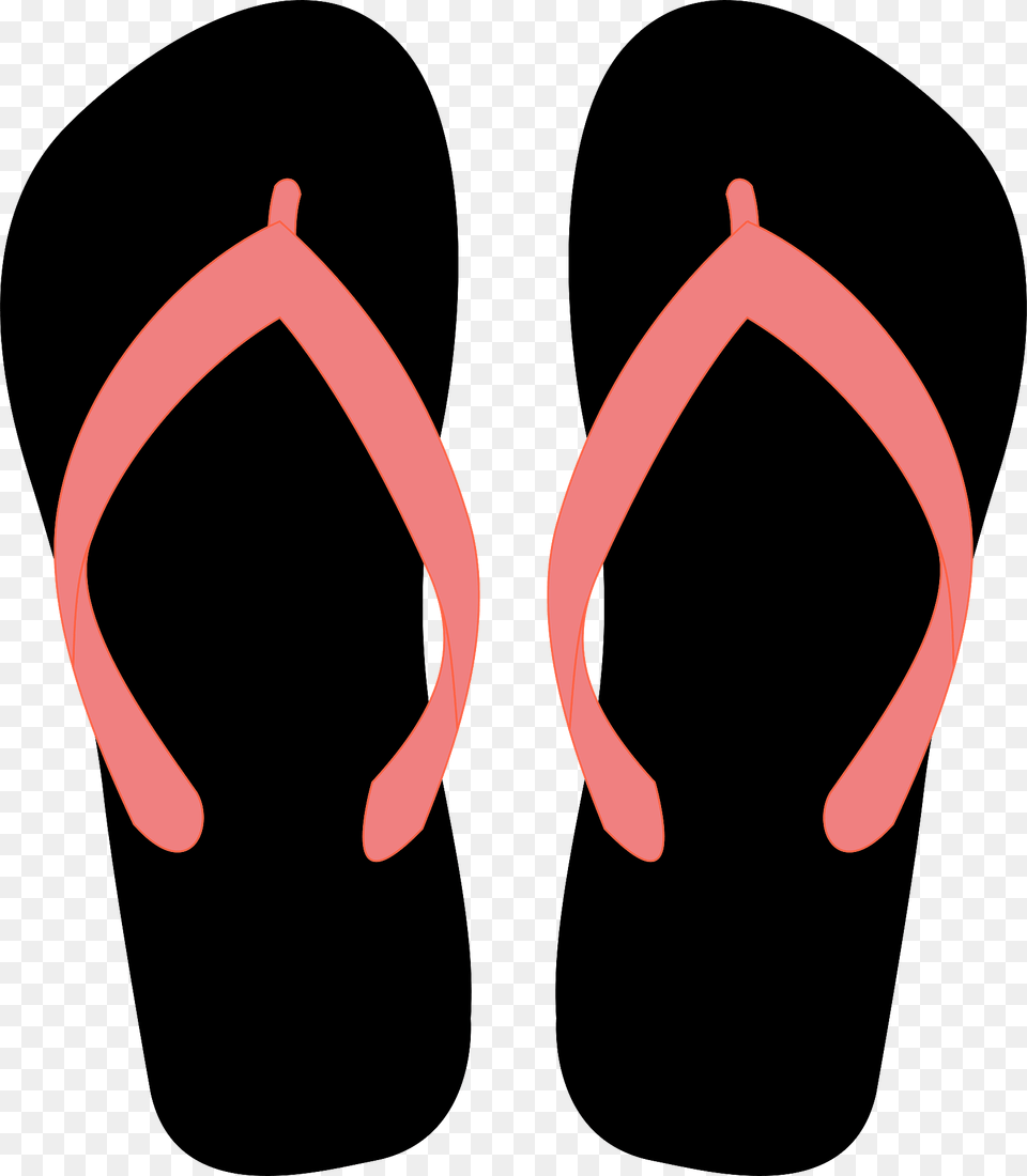 Flip Flops Black Soles Pink Straps Clipart, Clothing, Flip-flop, Footwear, Smoke Pipe Free Png Download