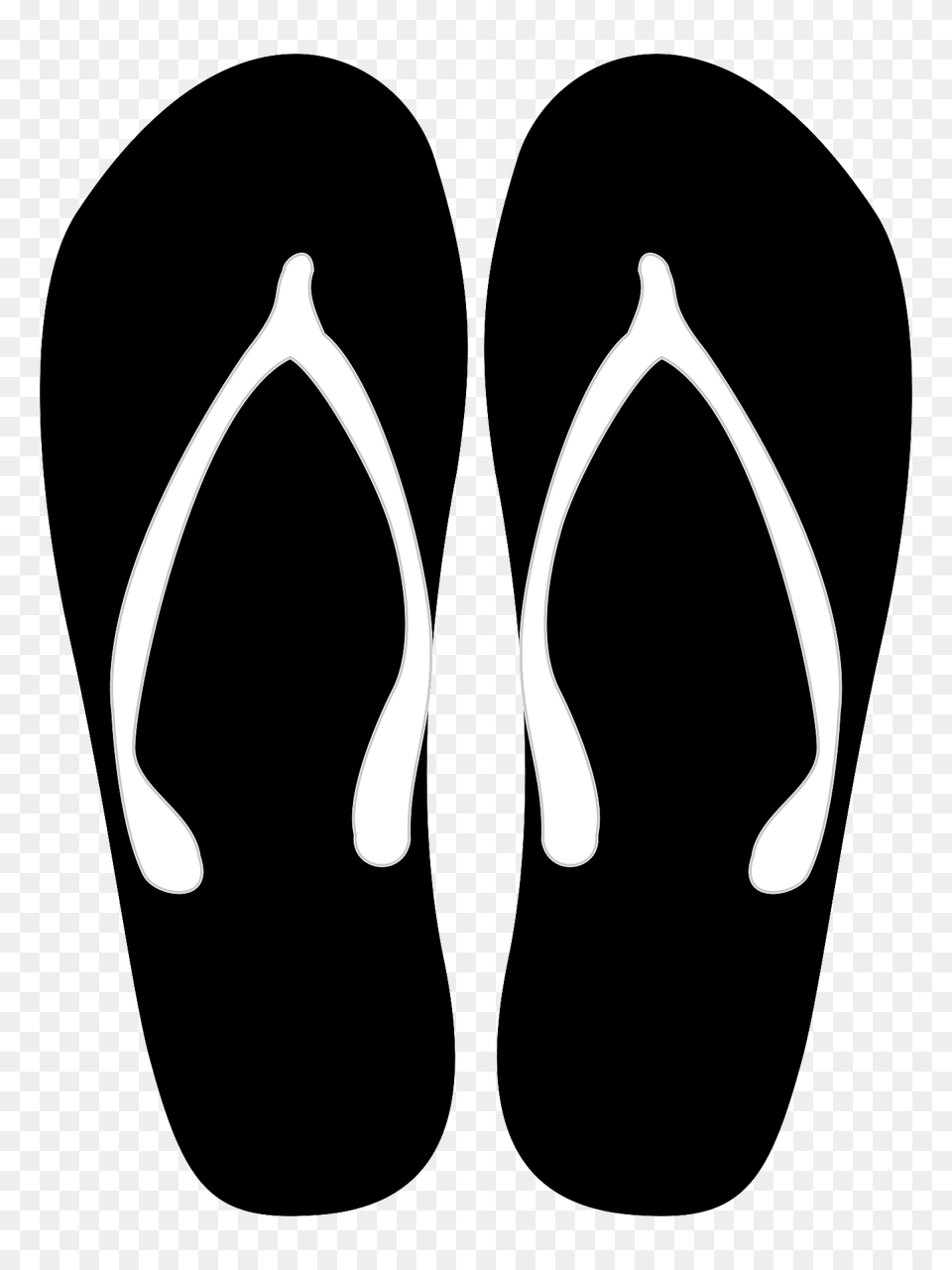 Flip Flops Black Soles White Straps Clipart, Clothing, Flip-flop, Footwear, Smoke Pipe Free Transparent Png