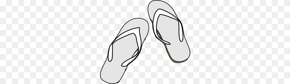 Flip Flops Black White Clip Art, Clothing, Flip-flop, Footwear Png