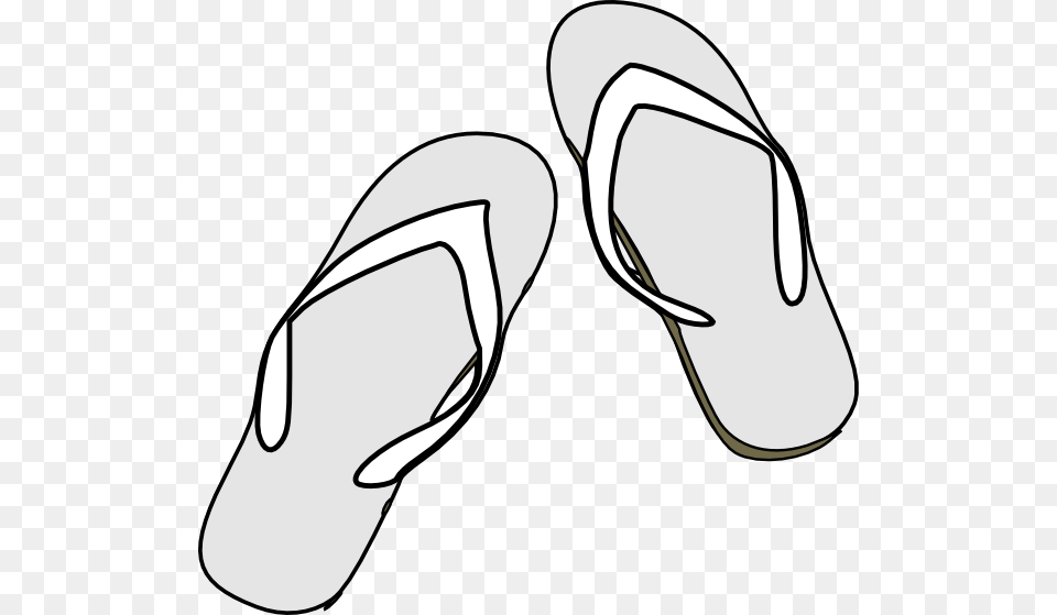 Flip Flops Black White Clip Art At Clker Chappal Black And White, Clothing, Flip-flop, Footwear, Appliance Free Transparent Png