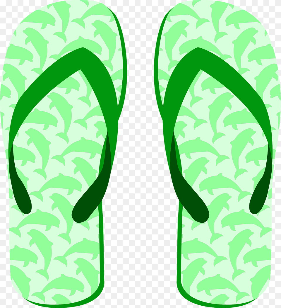 Flip Flops Green Soles With White Leaf Pattern Green Straps Clipart, Clothing, Flip-flop, Footwear, Face Free Transparent Png