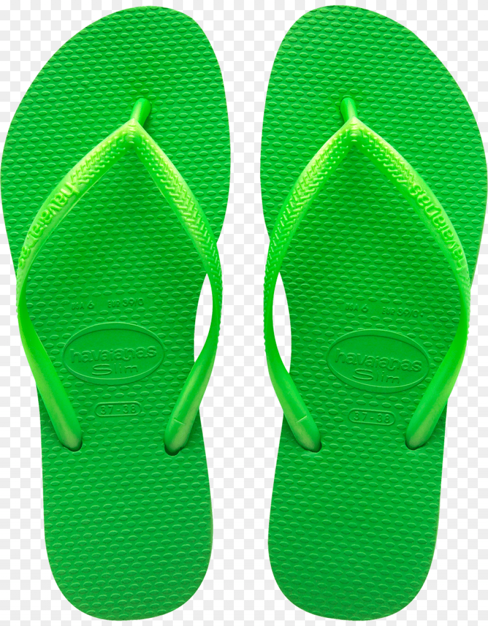 Flip Flops Havaianas Flip Flops Green, Clothing, Flip-flop, Footwear, Shoe Png Image