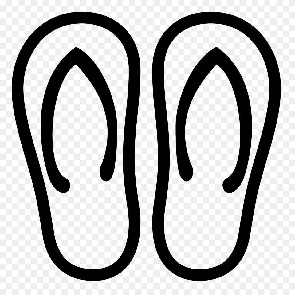 Flip Flops Icon, Gray Png