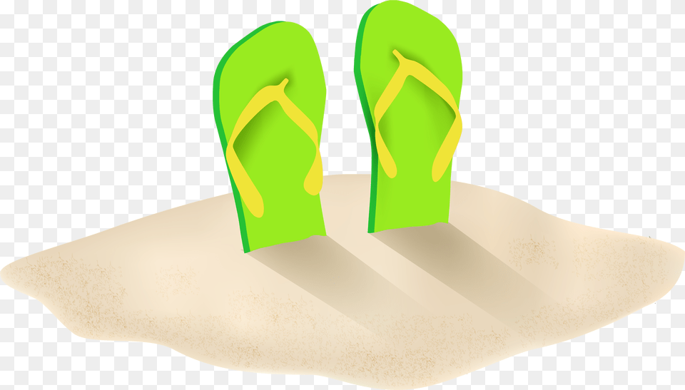 Flip Flops In Sand Clipart, Clothing, Flip-flop, Footwear Free Png