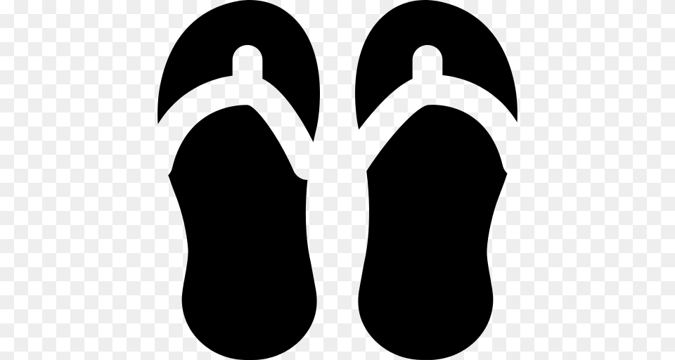 Flip Flops Sandals Icon, Gray Free Transparent Png