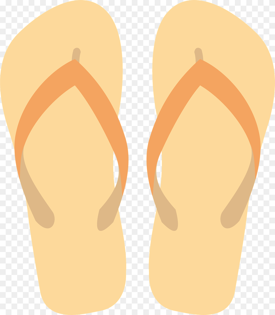 Flip Flops Tan Soles Orange Straps Clipart, Clothing, Flip-flop, Footwear Free Transparent Png