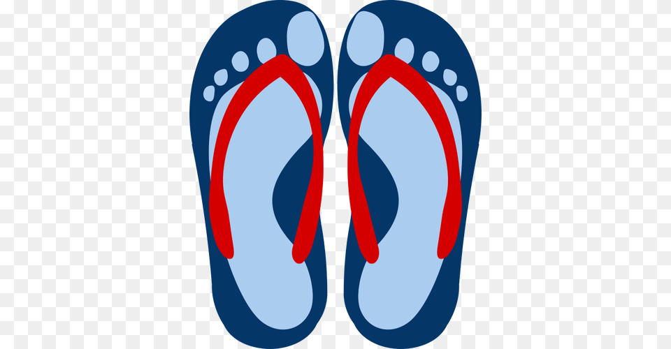 Flip Flops With Feet Imprint Vector, Clothing, Flip-flop, Footwear Png Image