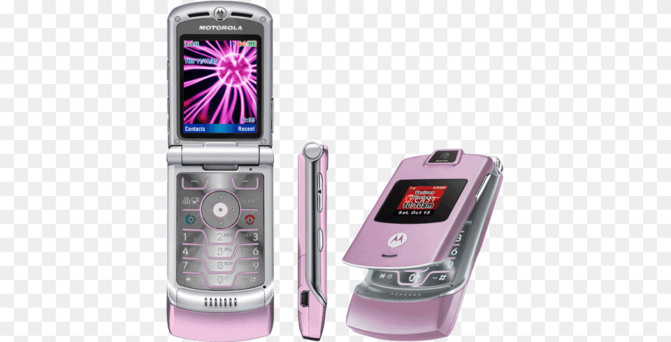 Flip Phones Old Phone Pink Motorola Razr, Electronics, Mobile Phone, Texting Free Png