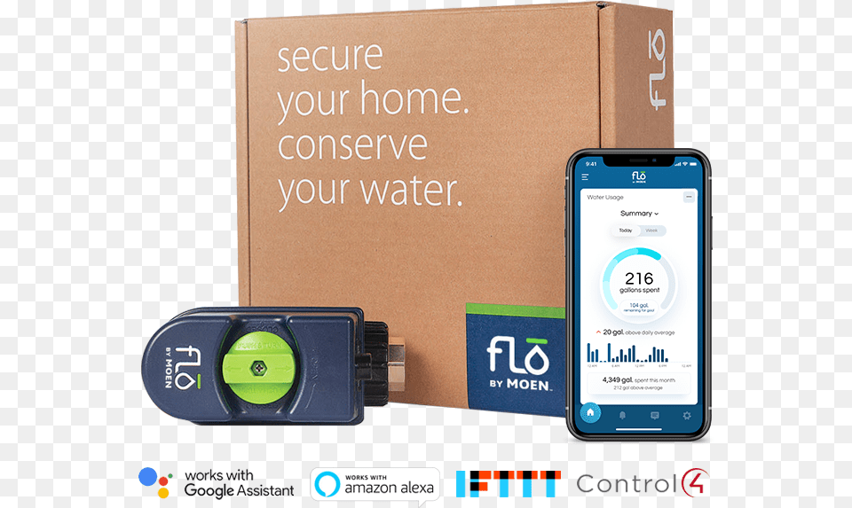 Flo By Moen Total Home Water Monitoring And Security Ifttt, Electronics, Mobile Phone, Phone, Box Png