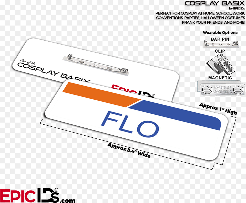 Flo From Progressive Insurance Cosplay Id Name Tag Mr Robot Computer Repair With A Smile, Text Free Png Download