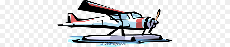 Float Plane Royalty Vector Clip Art Illustration, Aircraft, Airplane, Transportation, Vehicle Free Png