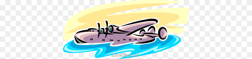 Float Plane Royalty Vector Clip Art Illustration, Water Sports, Water, Swimming, Leisure Activities Png Image